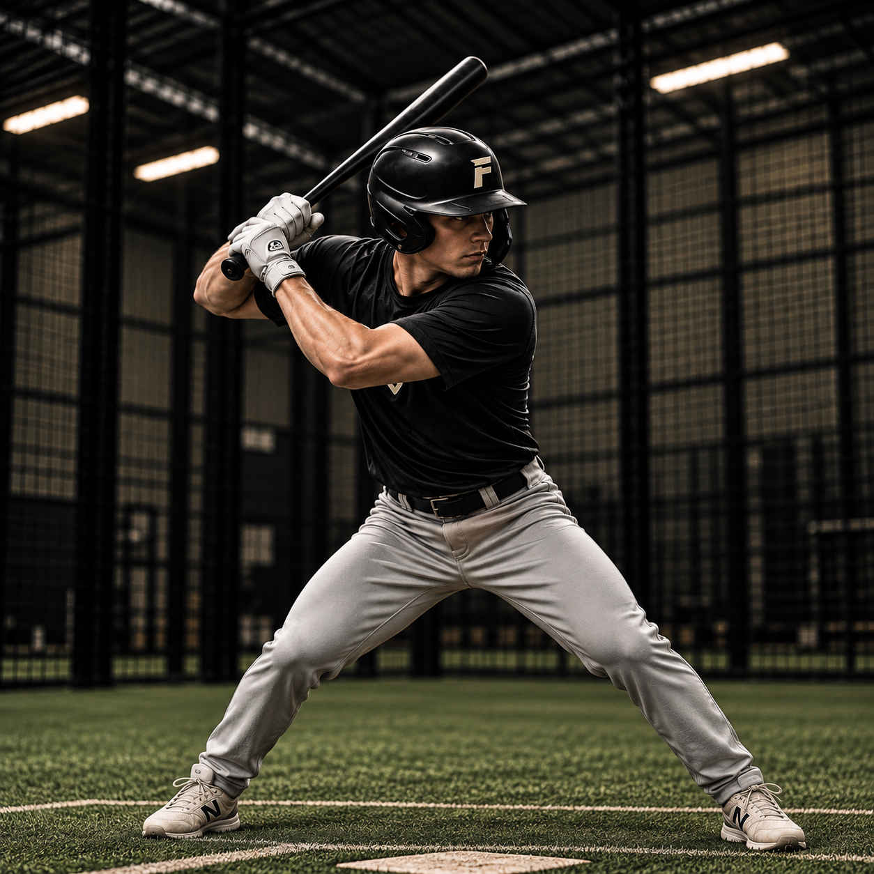 Baseball hitter batting stance